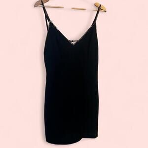 Black mini dress with beaded